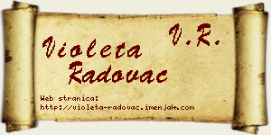 Violeta Radovac vizit kartica